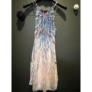 White House Black Market Beaded Halter Dress | Size S | Multicolor Summer Dress